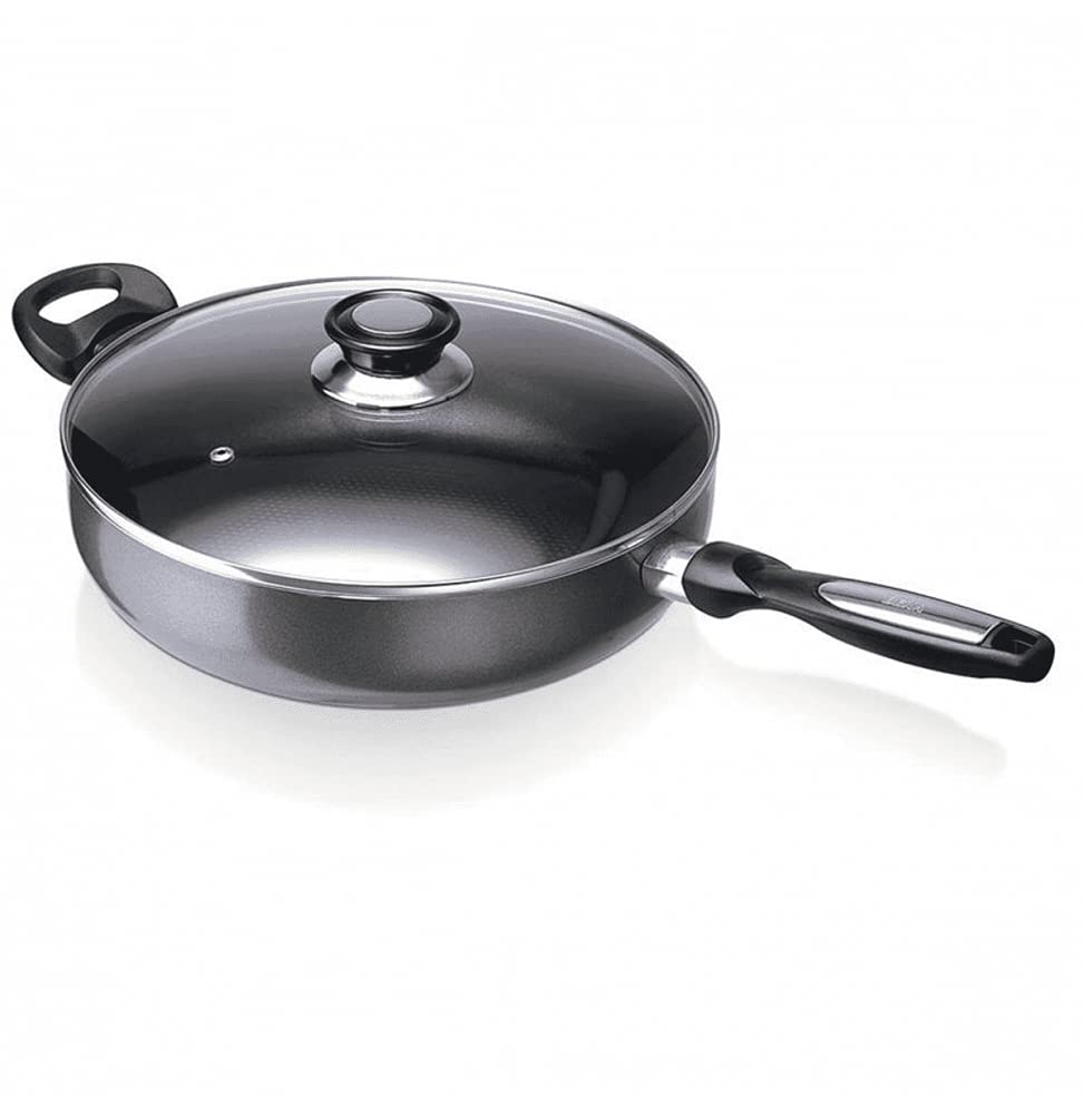 Beka 13075284 liela panna - nelīpošs pārklājums, stikla vāks, pretējs rokturis, 28 cm Pro Induc