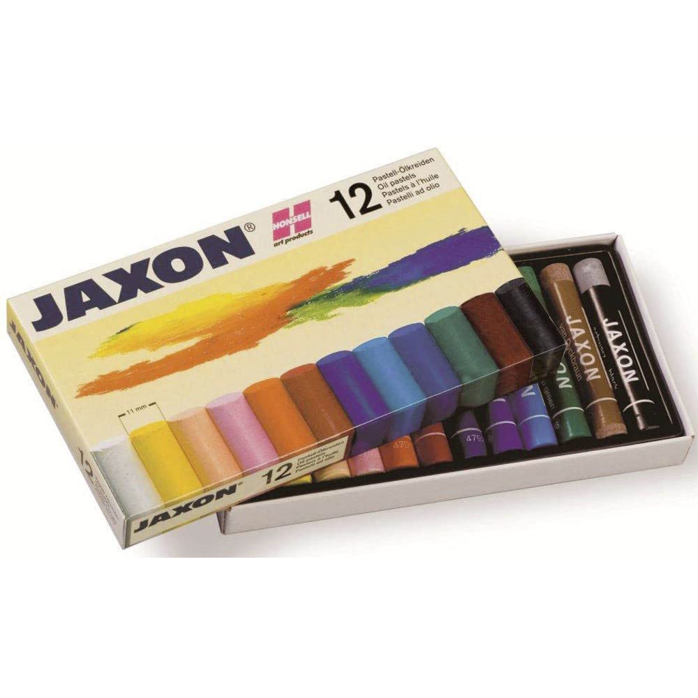 Bezvadu austiņas, Bluetooth austiņas, Honsell 47412 - Jaxon Ölpastellkreide, 12er Set im Kartonetui, brillante, lichtechte Farben, ideal für Künstler, Hobbymaler, Kinder, Schule, Kunstunterricht