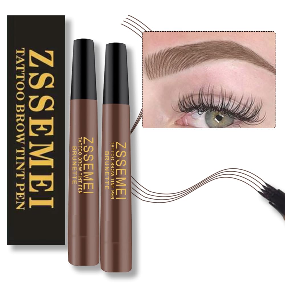ūdensnoturīgs uzacu zīmulis, Microblading Tattoo uzacu zīmulis, dabiski izskatīgas uzacis, noturas visu dienu, brunete - 2 gab.