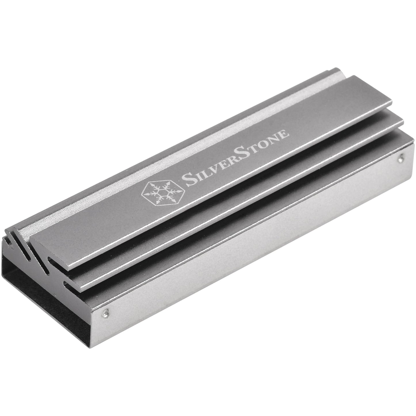 SilverStone TP04 - M.2 SSD cooling kit, aluminum alloy, titanium gray, efficient heat dissipation.