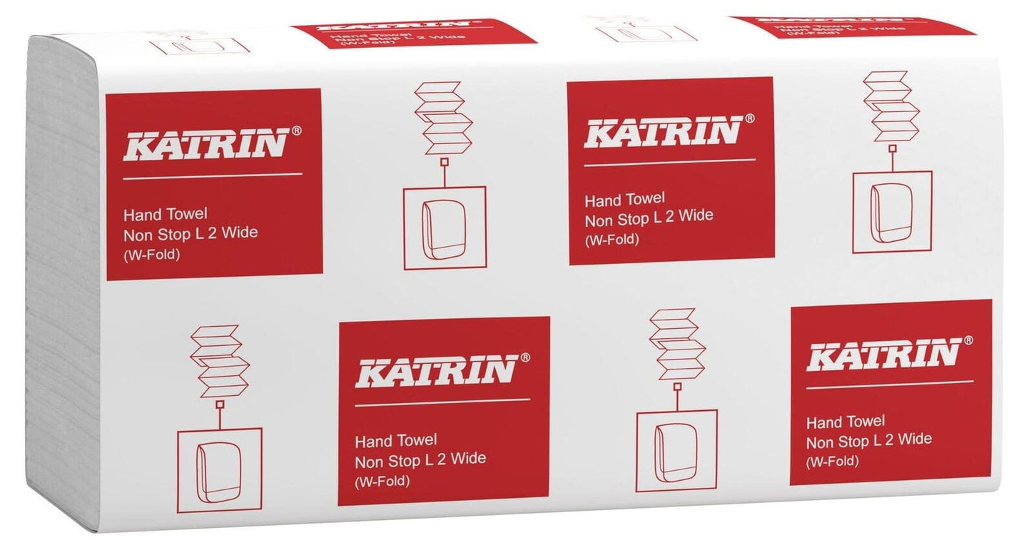 Katrin Falthandtücher 3000, Handtuchpapier Classic Non-Stop L2, 24 x 32 cm, Interfalz, 25x120=3000 salvetes, Handy Pack, balts
