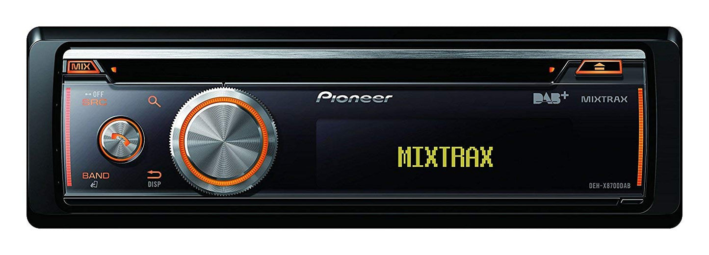 Auto magnetola Pioneer DEH-X8700DABCD ar DAB+, USB, AUX, iPod/iPhone tiešo vadību | Android Media Access, Bluetooth brīvroku sistēma, 200 W