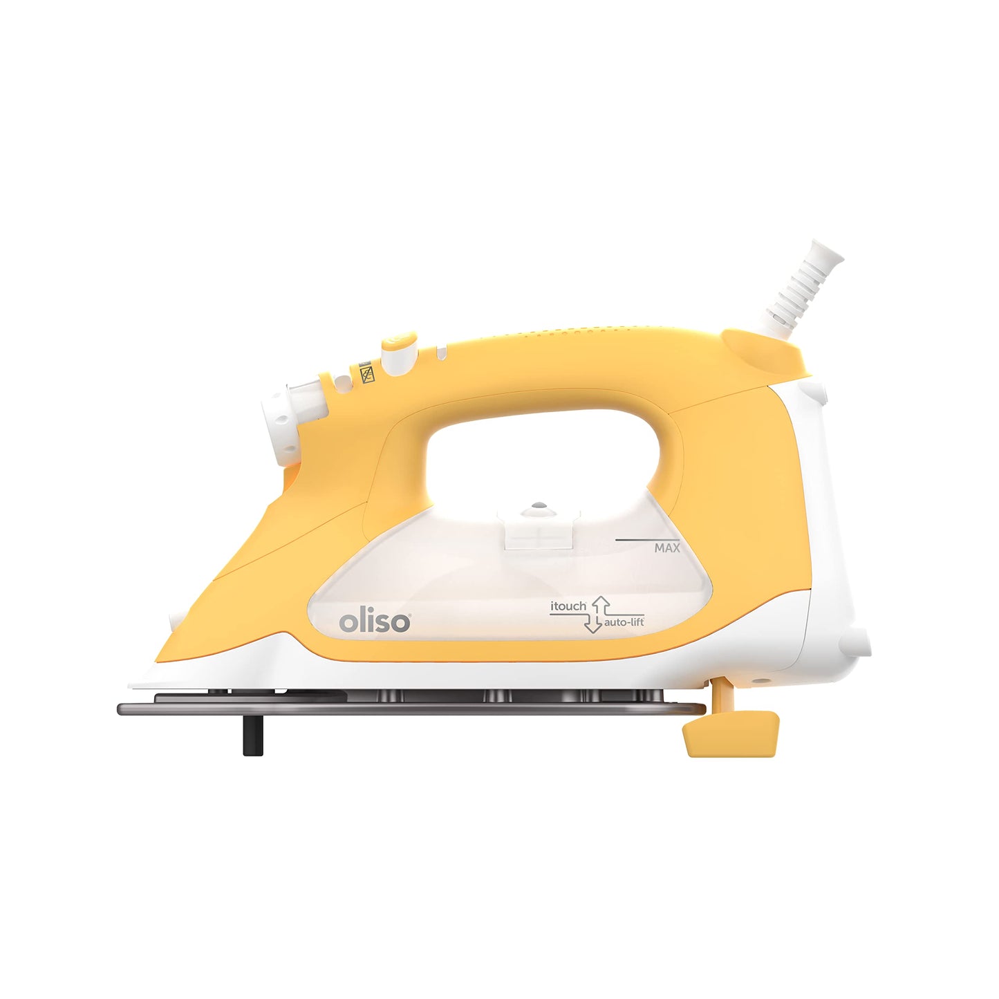 Oliso TG1600 ProPlus Steam Iron - Smart technology, yellow design, powerful steam, precision tip for effortless ironing.