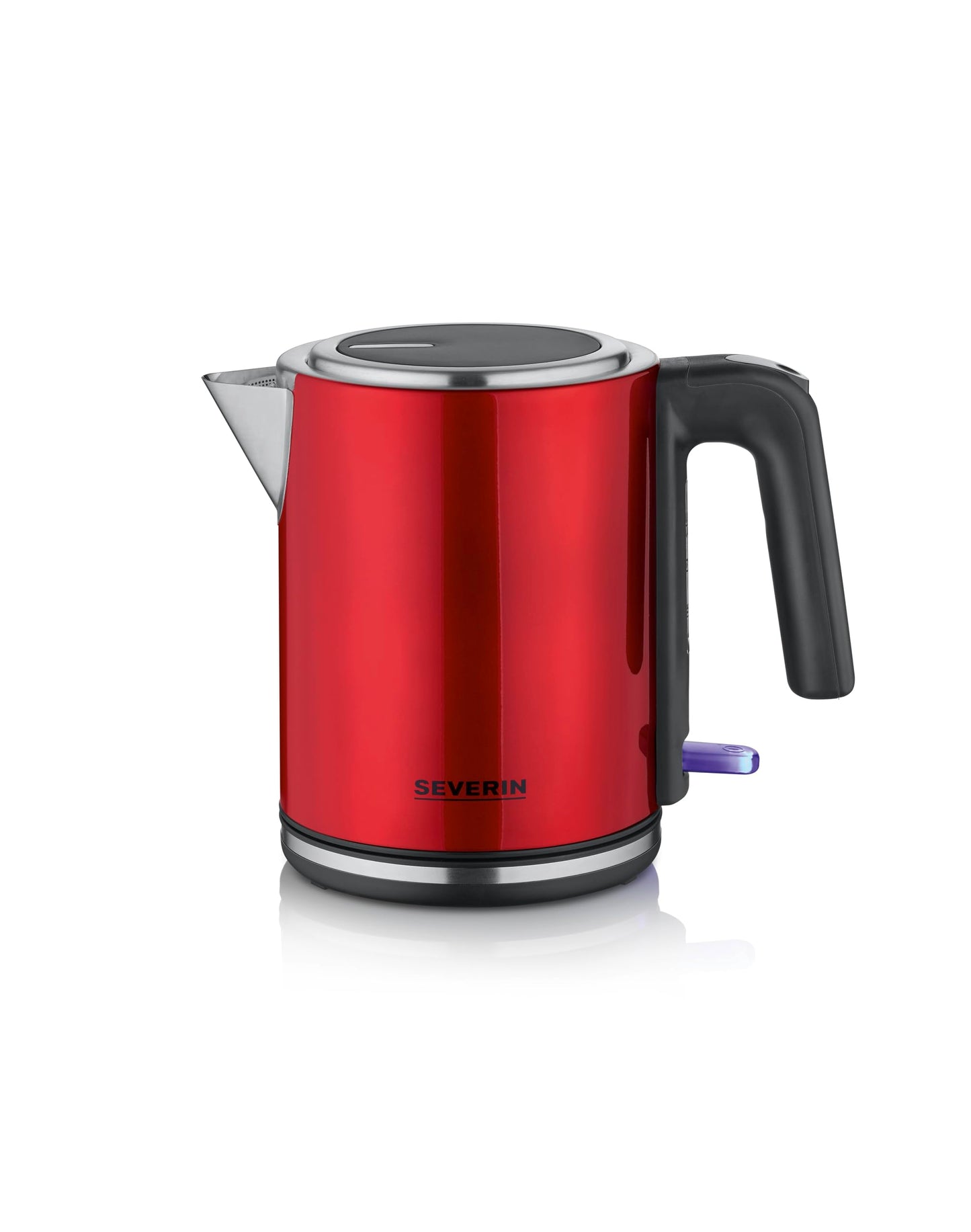 SEVERIN ūdens vārītājs 1 L - elektrisks, kaļķu filtrs, XXL atvere, 2400 W, kompakts, nerūsējošais tērauds, sarkans, WK 3427