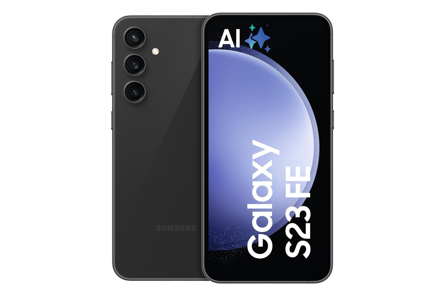 Samsung Galaxy S23 FE - 5G, 128GB, AI-Android, graphite, unlocked, 3-year warranty, exclusive to Amazon.