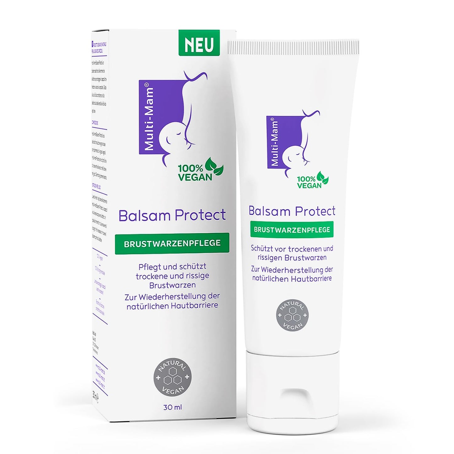 Krūtsgalu balzams zīdīšanai Multi-Mam Balsam Protect – aizsargā sausus un ieplaisājušus krūtsgalus, 30 ml tūbiņa