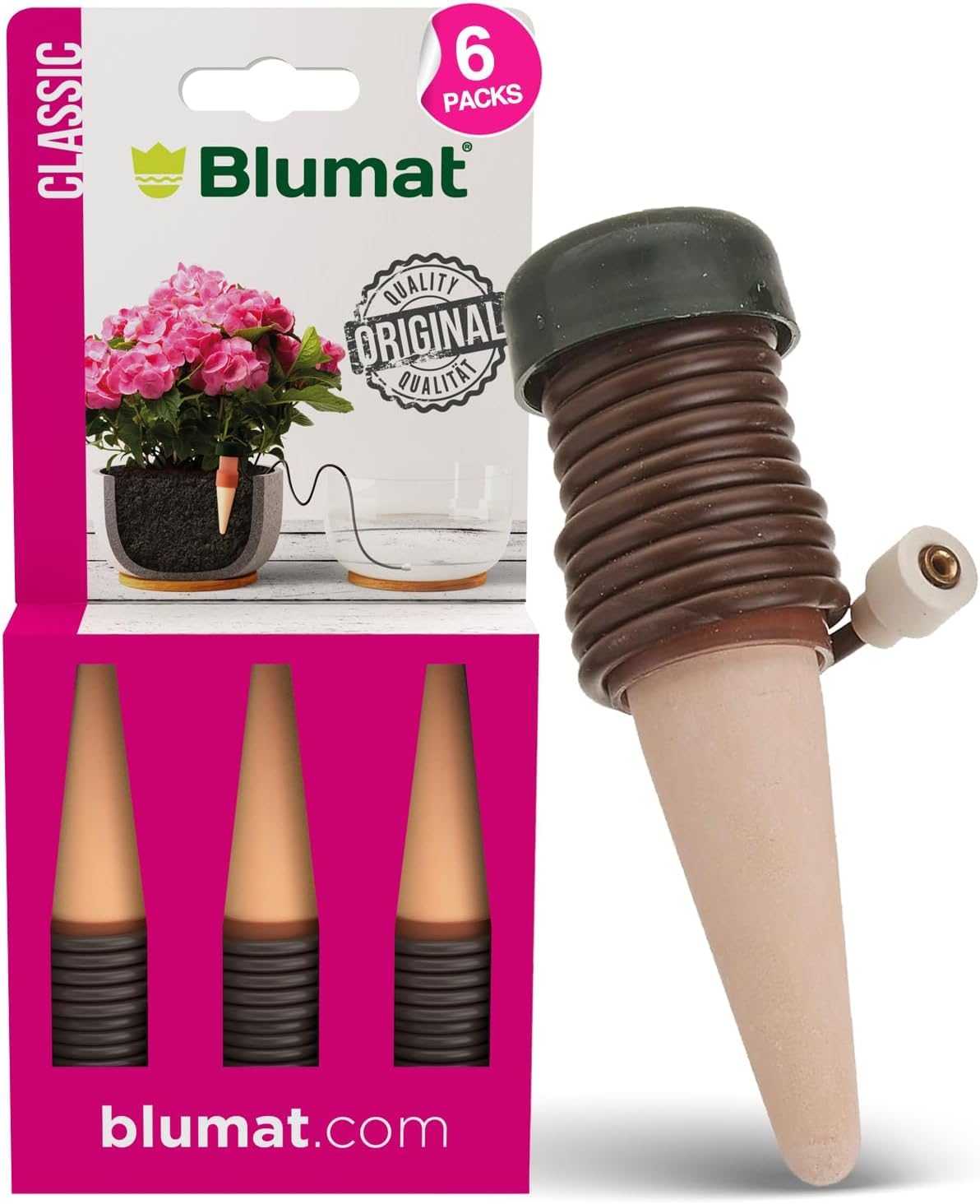 Augu laistīšanas konusi Blumat 125-00, automātiska augu laistīšana, ūdens padeves komplekts (6 gab.)