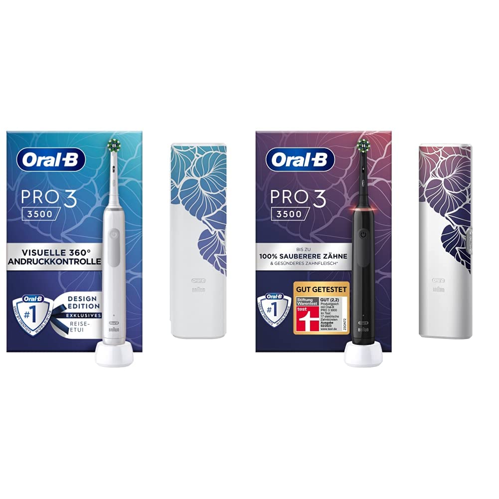 8. Oral-B PRO 3 3500 elektriskā zobu birste/Electric Toothbrush, ar 3 tīrīšanas režīmiem un vizuālo 360° spiediena kontroli zobu kopšanai & PRO 3 3500 elektriskā zobu birste/Electric Toothbrush