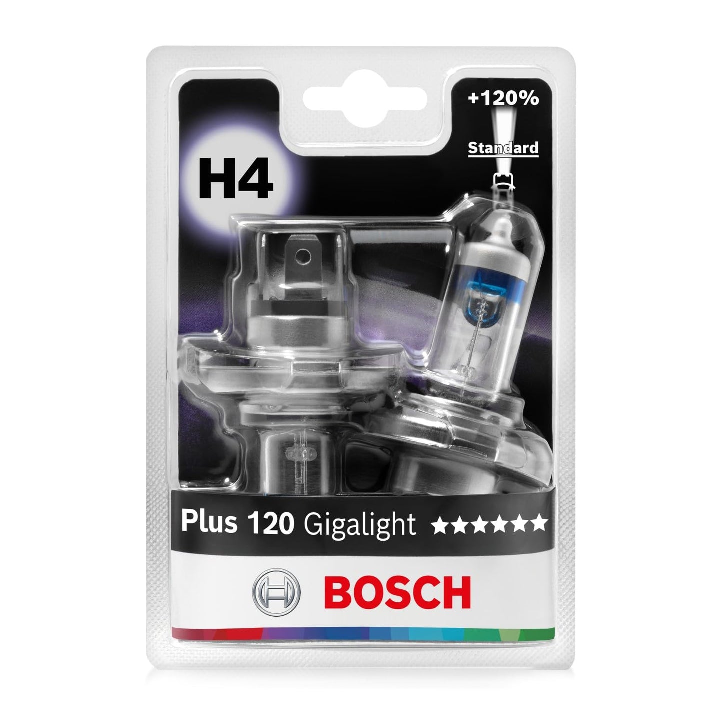 Halogēna spuldze priekšējiem lukturiem Bosch 1987301425, Plus 120 Gigalight, 12V, 60/55 W