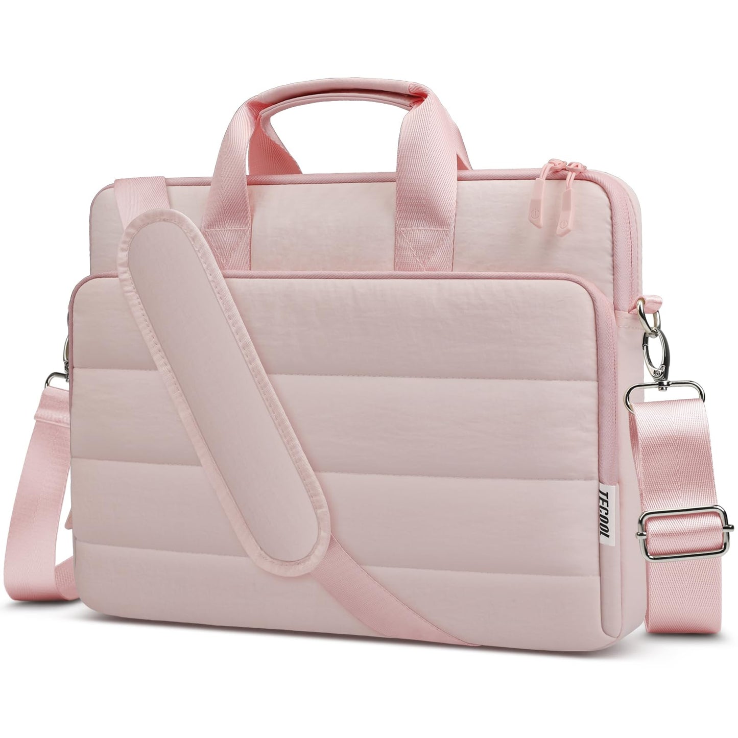 Laptoptas TECOOL 15,6 16 collu, pufīga dokumentu soma, plecu soma