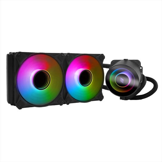Noua Siberus Pro 240 ARGB - CPU šķidruma dzesēšana, TDP 220 W, Infinity Mirror, 2 PWM ventilatori, kluss, universāls LGA 1700.