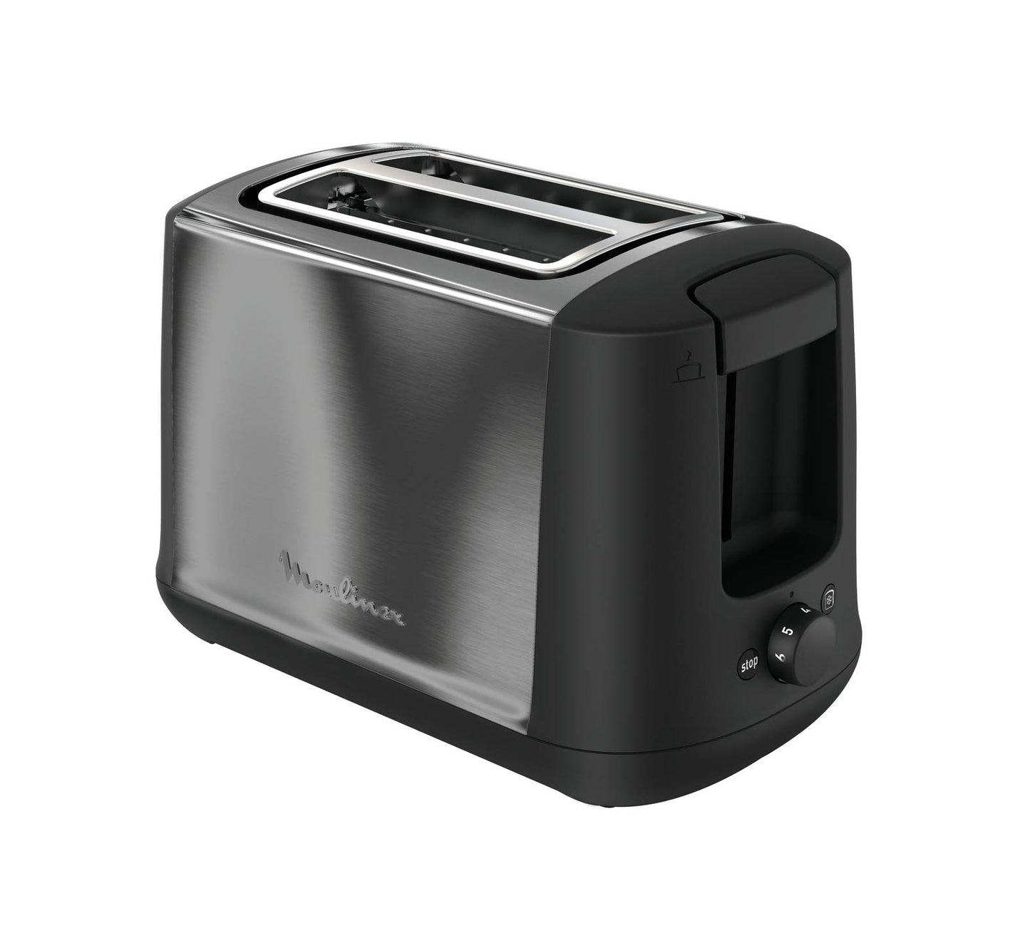 Moulinex Subito Select LT3408 tosteris ar divām nodalījumiem, nerūsējošais tērauds, automātiskā centrēšana, mainīga nodalījumu izmēra, elektroniskā kontrole, sudraba krāsā, LT3408