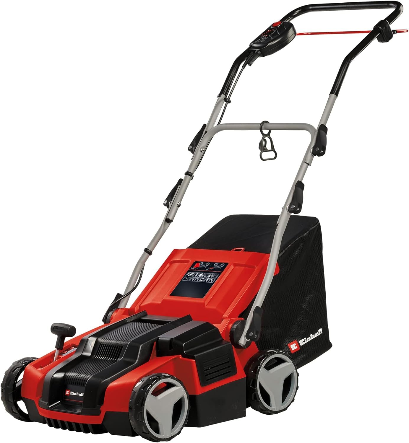 Elektriskais skarifikators un zāliena aerators Einhell GE-SA 1435/1, 1,4 kW, 35 cm darba platums, 4 pakāpju darba dziļuma regulēšana, 28 L savācējgrozs
