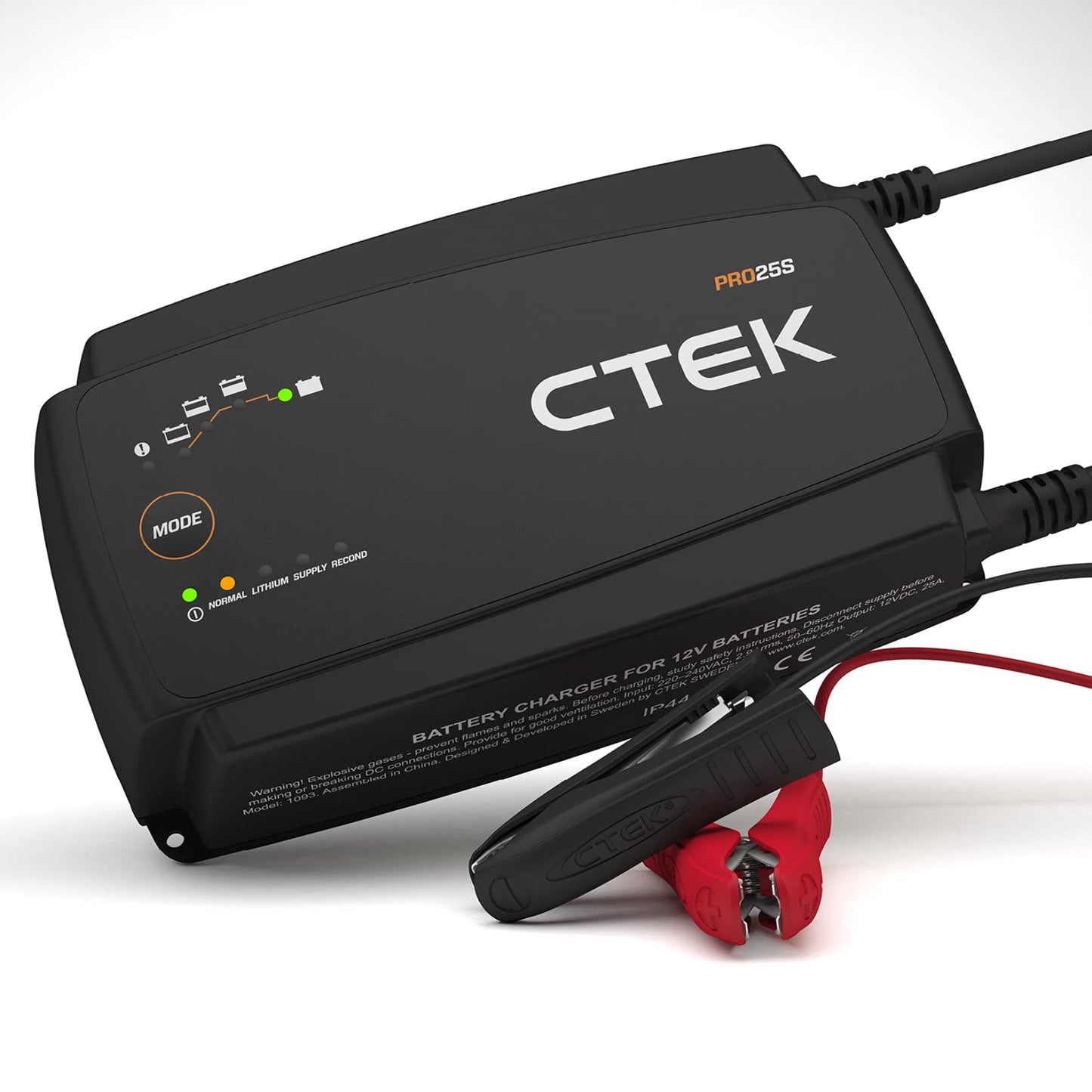 Akumulatora lādētājs CTEK PRO25S, 25A, 12V un barošanas avots, akumulatora uzturētājs, LiFePO4 lādētājs, litija jonu akumulatoru lādētājs auto un kravas auto ar rekondicionēšanas režīmu un desulfatācijas programmu