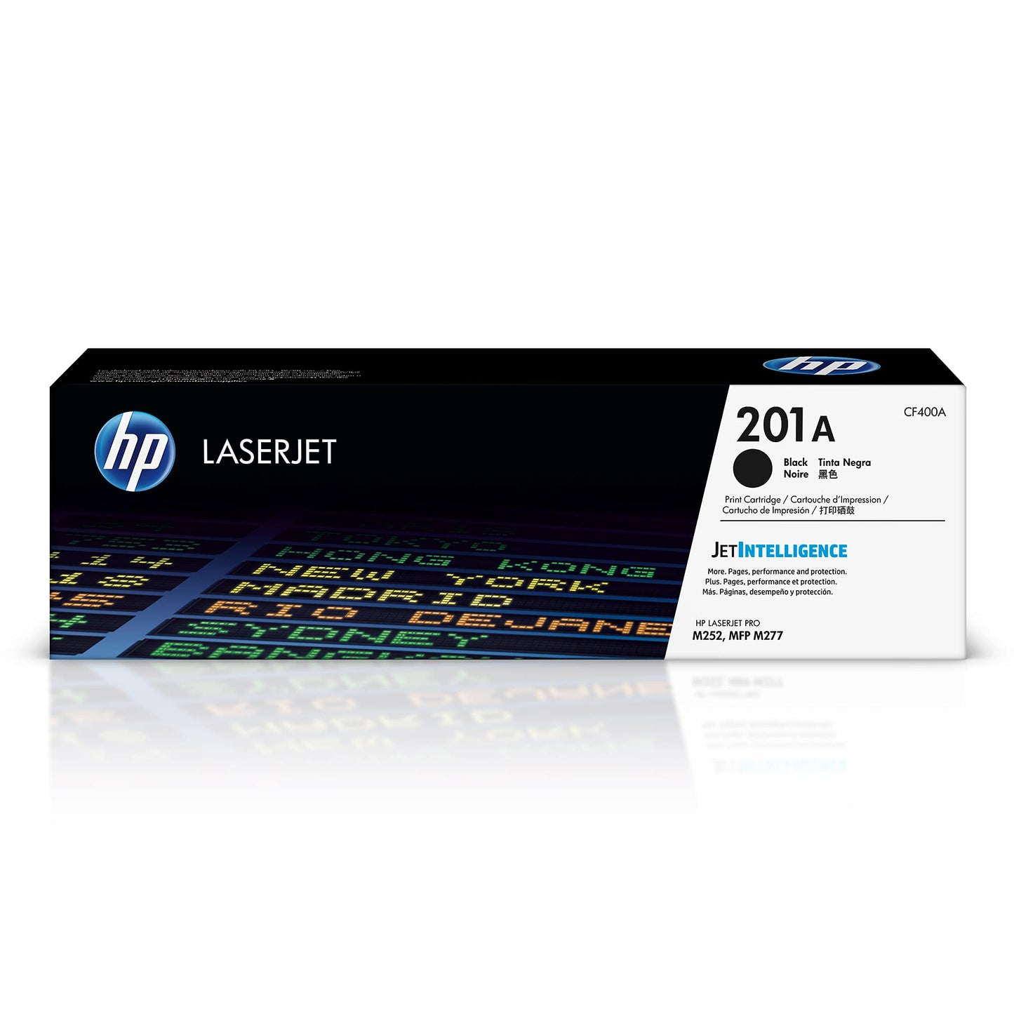 HP 201A (CF400A) toner - Original black cartridge for HP LaserJet Pro M252, high-quality prints, reliable performance.