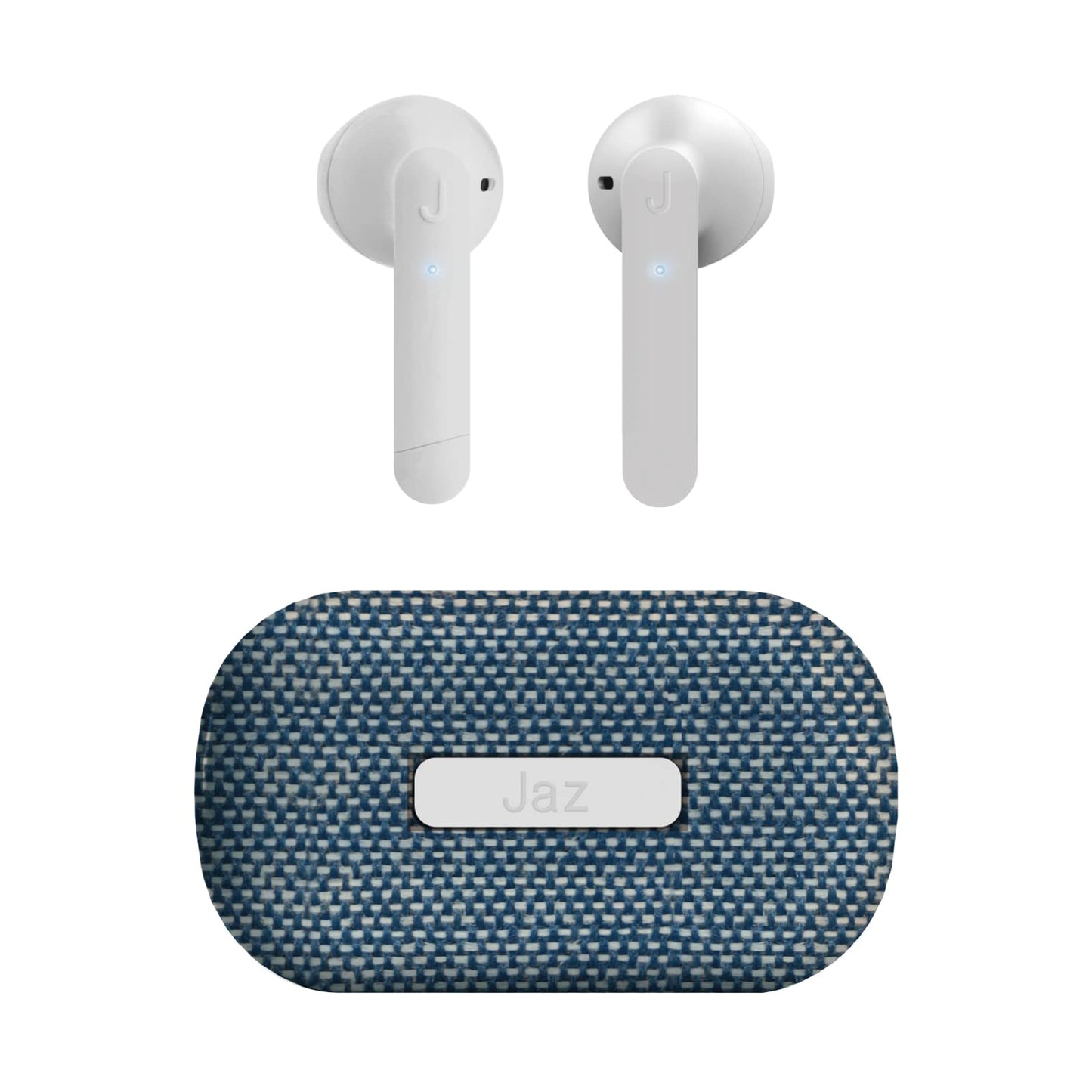 JAZ SBS TWS austiņas - True Wireless, HD mikrofons, ENC trokšņu slāpēšana, tekstila uzlādes paliktnis, USB-C kabelis