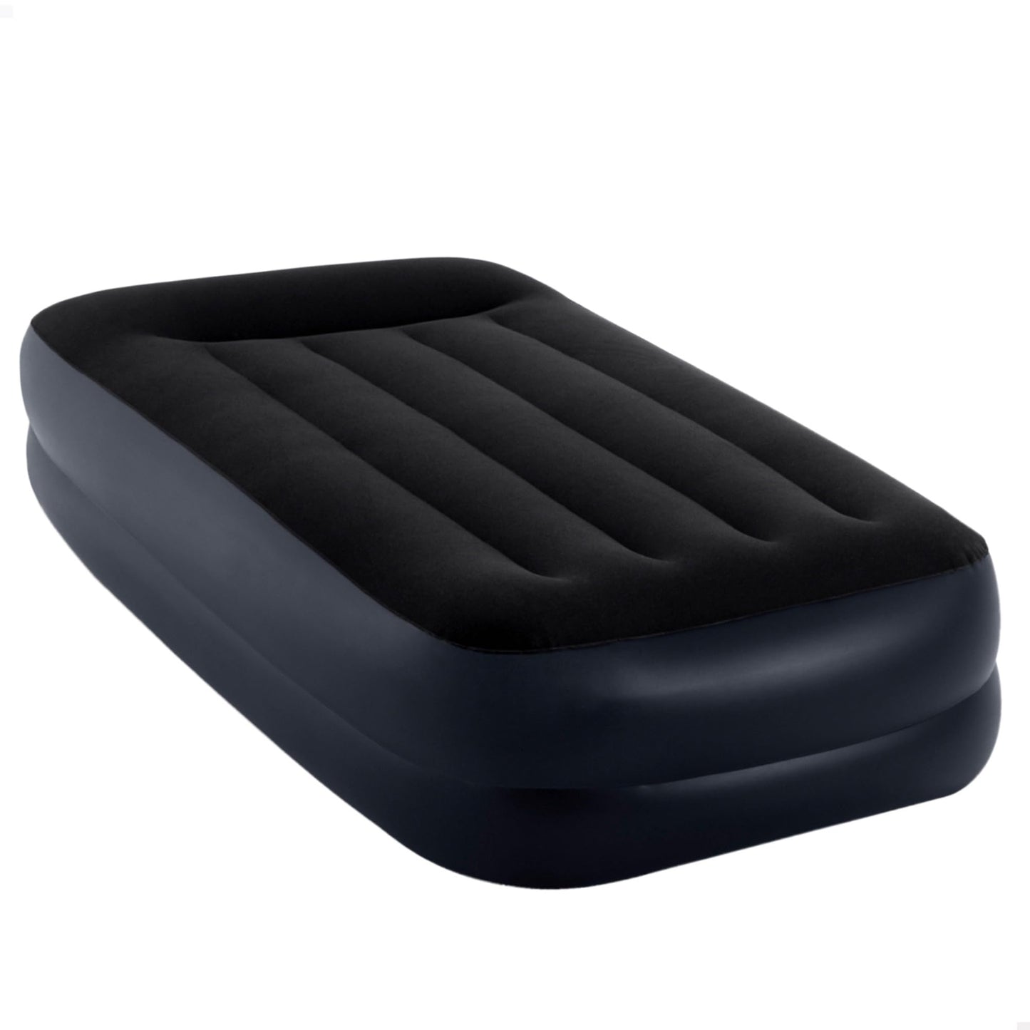 Gaisa matracis INTEX "Pillow Rest" 1 personai, ar galvas balsta daļu, 191x99x42 cm, maks. 136 KG, ar iebūvētu elektrisko pumpi, viesu gulta, piepūšams matracis, Fiber-Tech (64122)