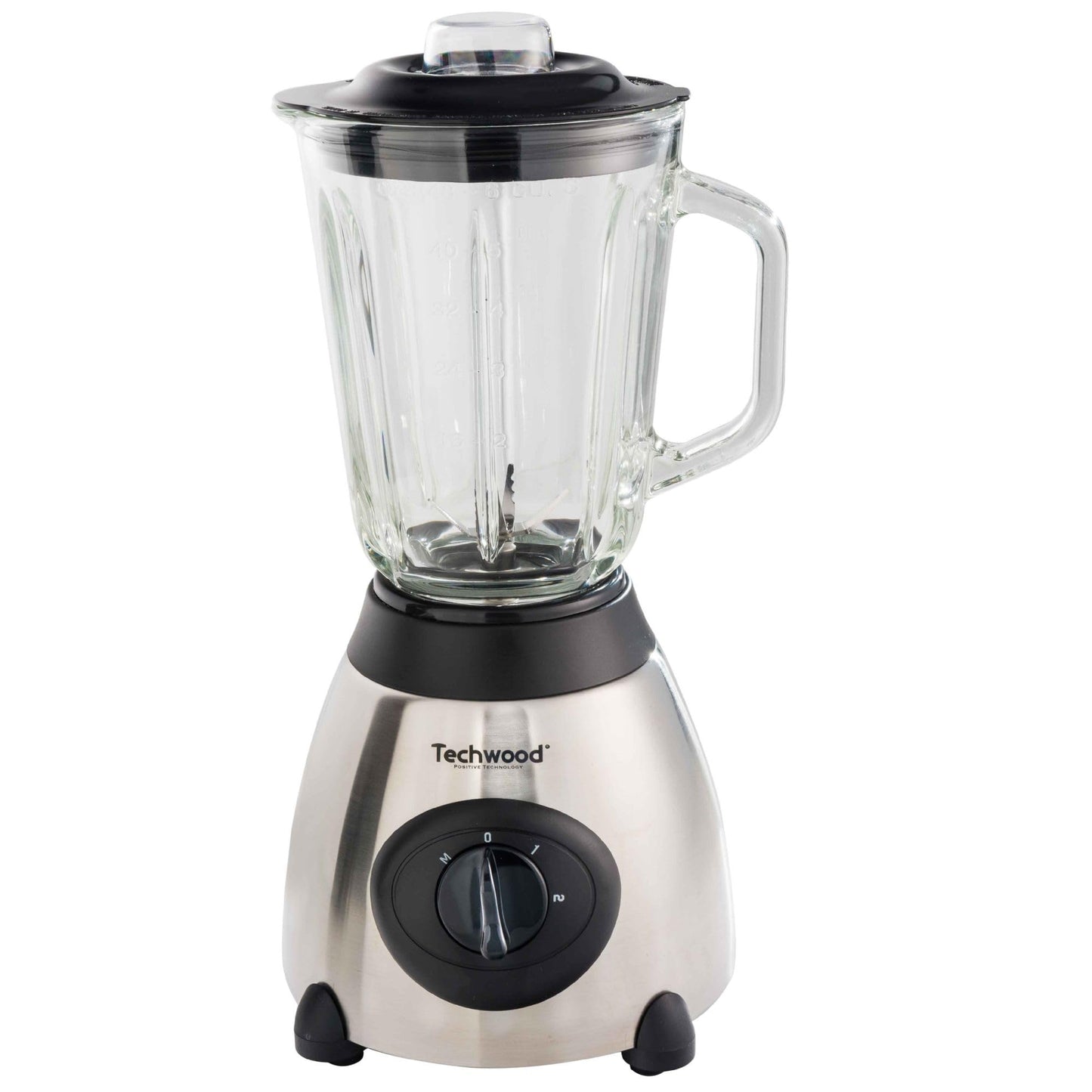 Techwood TBLI-360 rokas mikseris, plastmasa, 1.5 litri, melns/sudrabains