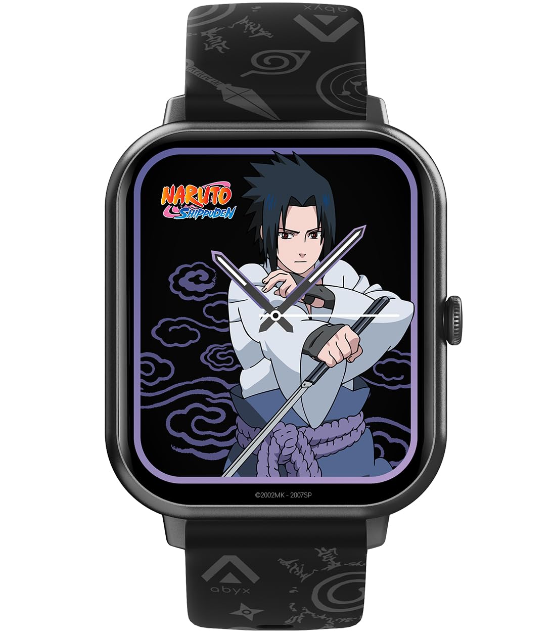 Abyx Fit Touch 3 Naruto Edition - 123 režīmi, Bluetooth, skārienekrāns, IP67, veselības izsekošana, Sasuke dizains