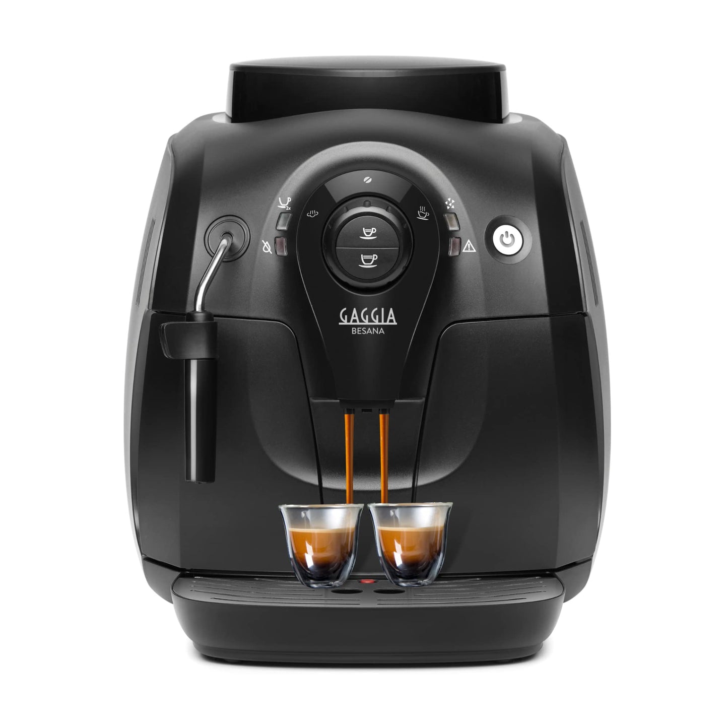 Gaggia Besana - Fully automatic espresso and cappuccino machine, 1400W, black, 100% made in Italy, coffee beans.