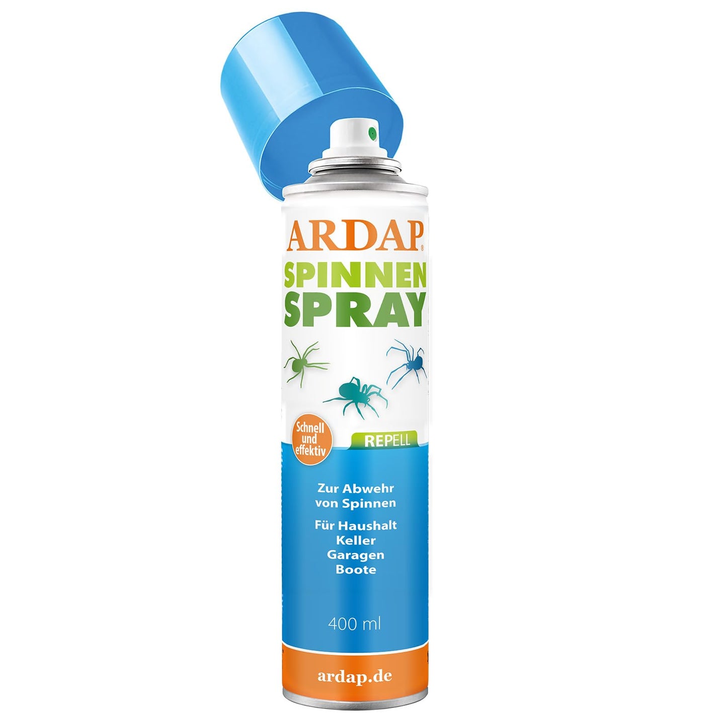 ARDAP Repell Spinnenspray 400ml, aerosols pret zirnekļiem un citiem kaitēkļiem, ātras iedarbības