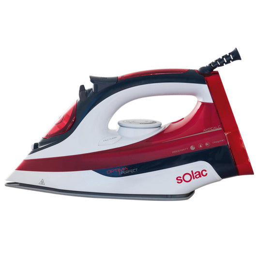 Solac PV2014 Optima Perfect – 2600W steam iron, 0-35g/min steam output, 170g/min burst, ceramic soleplate.