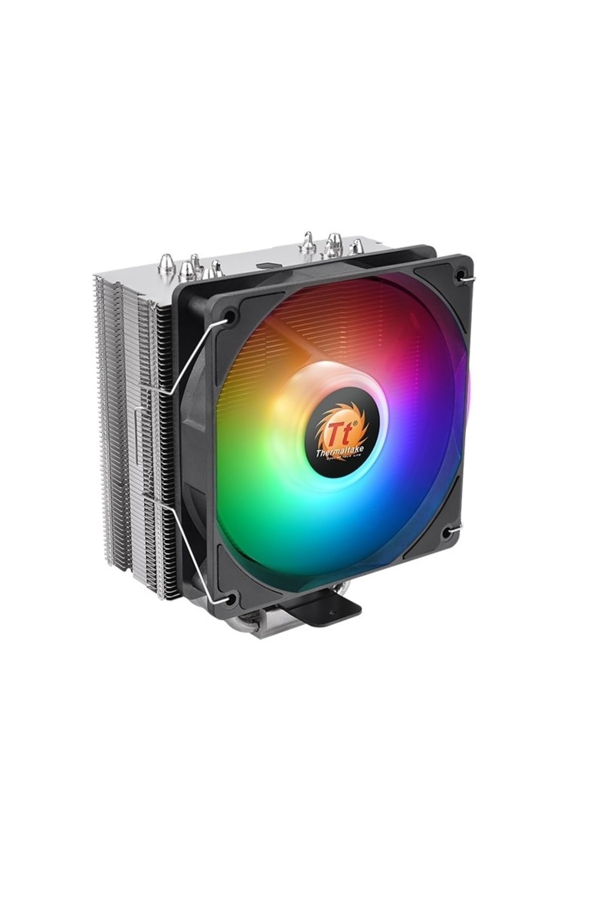 Thermaltake UX 210 ARGB - 120mm PWM fans for Intel/AMD sockets, 5V addressable, gray/black design.