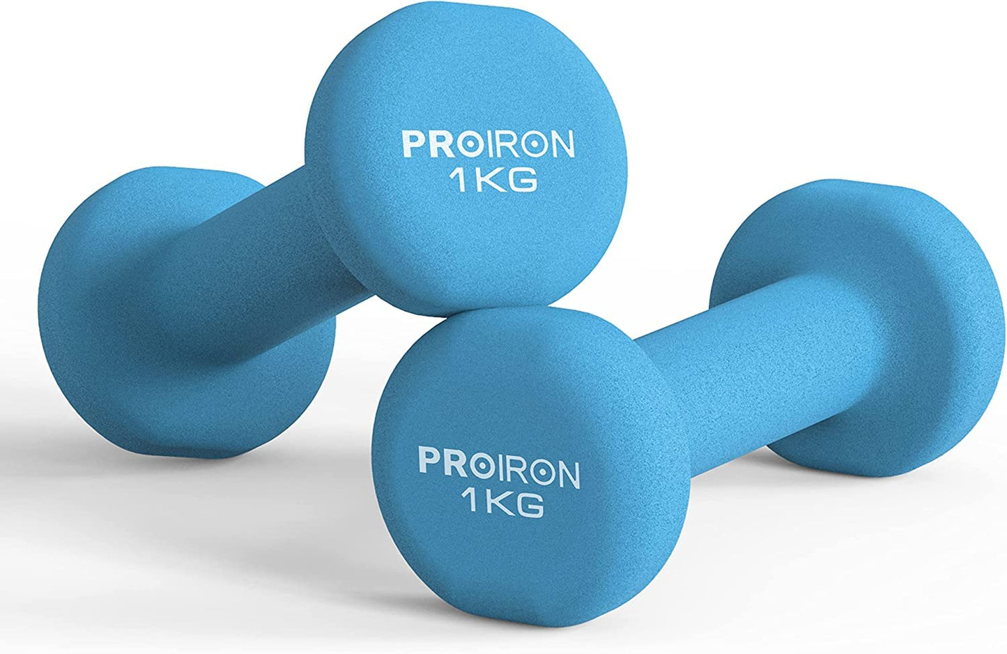 Hanteles PROIRON neoprēna, sievietēm, 2 gab., zila, 2×1kg
