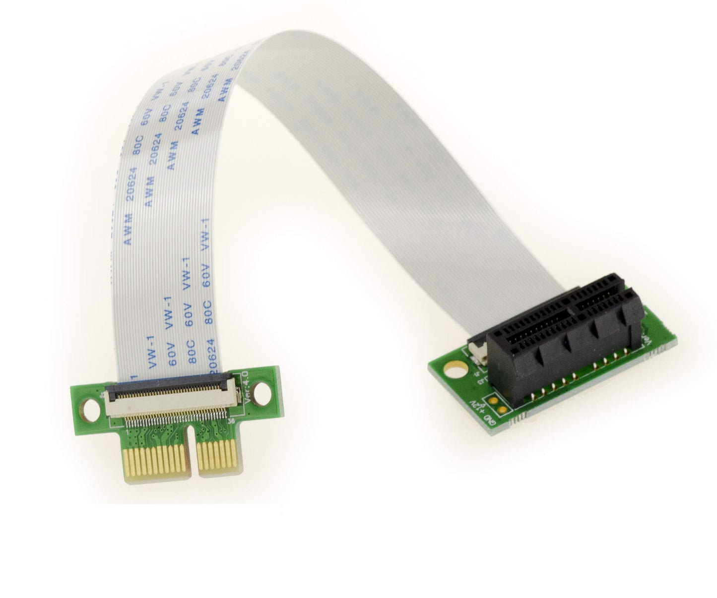 KALEA-INFORMATIQUE PCI Express Riser - PCIe x1 connector, flexible 15cm or 25cm FPC cable for easy expansion.