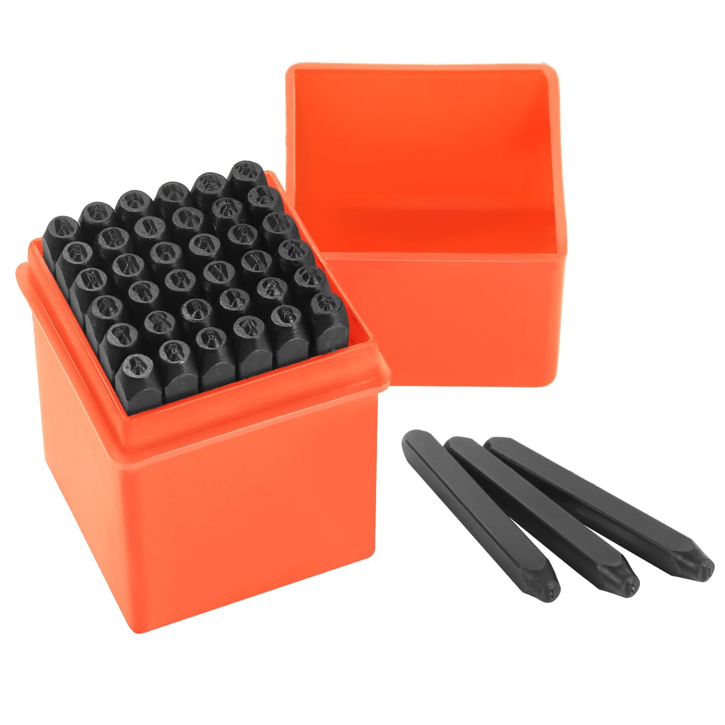Gueenky 36 daļīgs sitamo ciparu komplekts, 2 mm sitamo burtu komplekts, alfabēts A–Z, cipari 0–9, metāla sitamie burti, ciparu štancēšanas instrumenti metālam, plastmasai, kokam un ādai