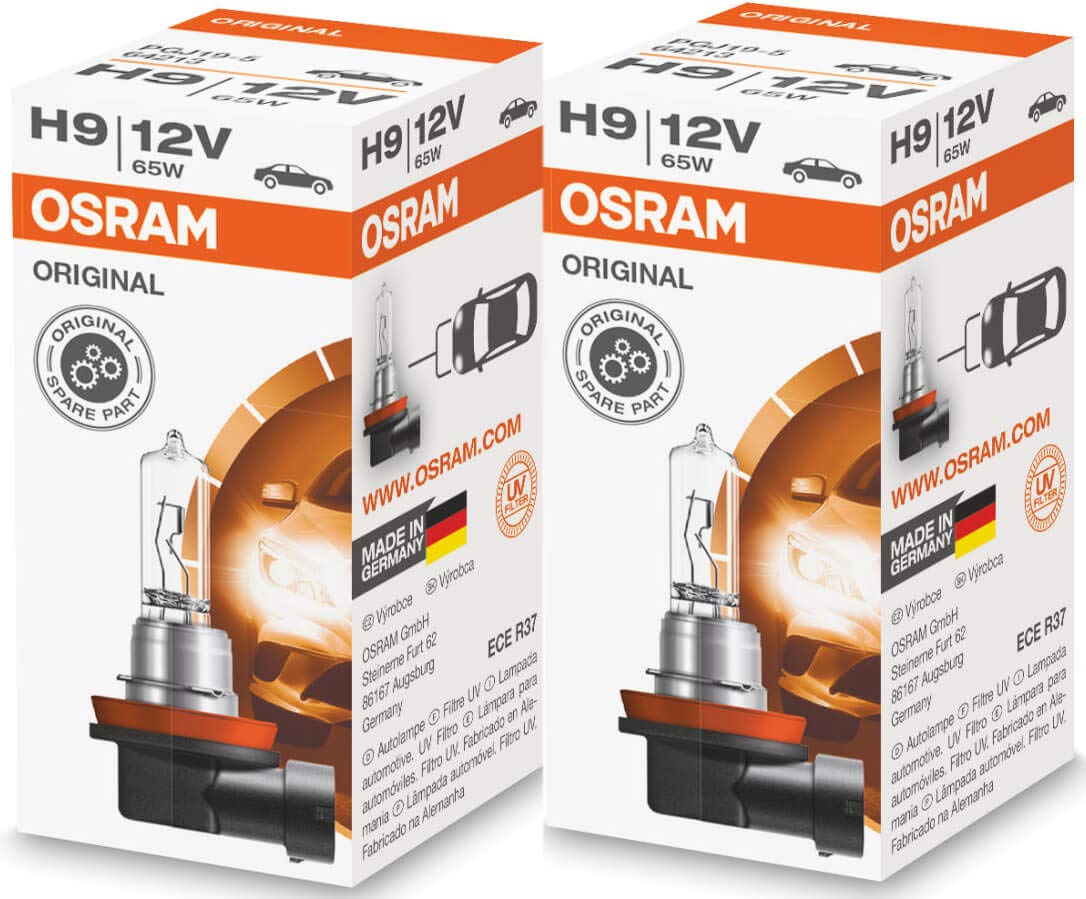 Osram H9 65 vati 12 volti PGJ19-5 64213 (2 gabali) KFZ lampa, sudraba