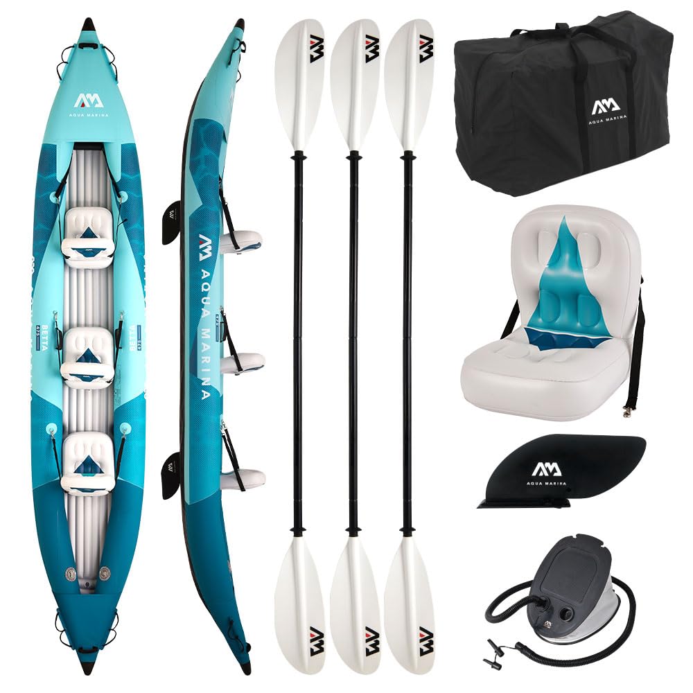Piepūšamais kajaks Aqua Marina Betta 475 komplekts 3 personām 475 cm kanoe laiva
