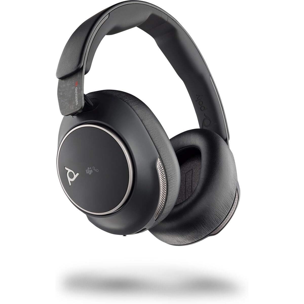 Poly Voyager Surround 80 UC - Wireless headset with noise-canceling mic, dual connectivity, and comfortable design.