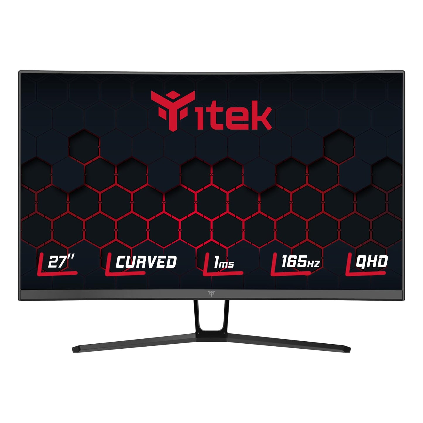 iTek Monitore GGC - 27" curved R1500, QHD 2560x1440, 165Hz, 1ms, 2xHDMI, 2xDP, HDR400, Adaptive Sync