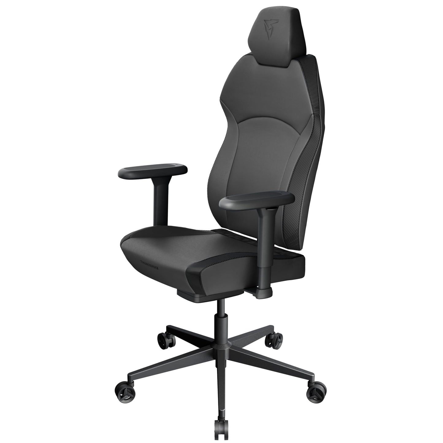 ThunderX3 Solo 360 Hybrid gaming krēsls, Modern Black, mākslīgā āda, pilnībā formētas putas, sinhronais mehānisms, 3D x 360 roku balsti
