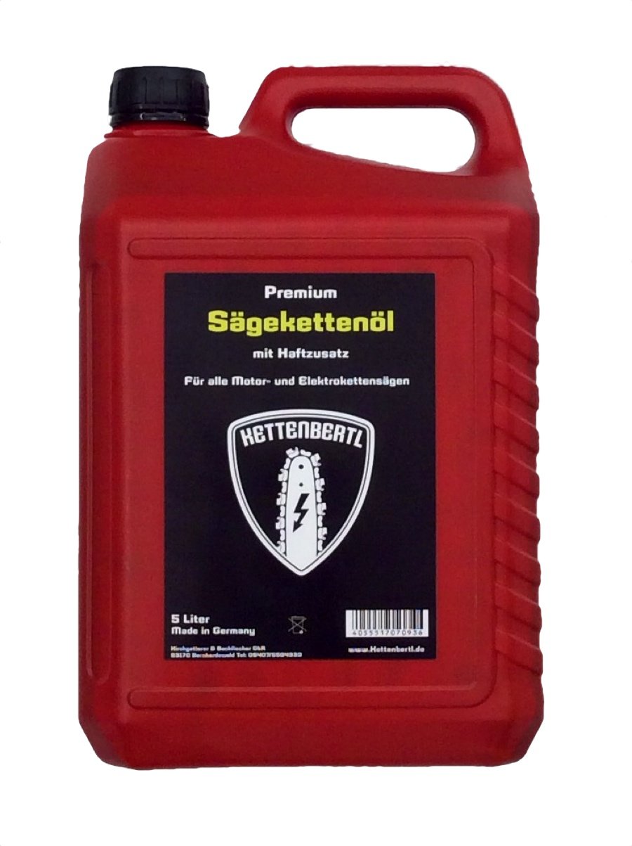 Premium zāģa ķēdes eļļa Kettenbertl ar adhēzijas piedevu, 5 l kanna