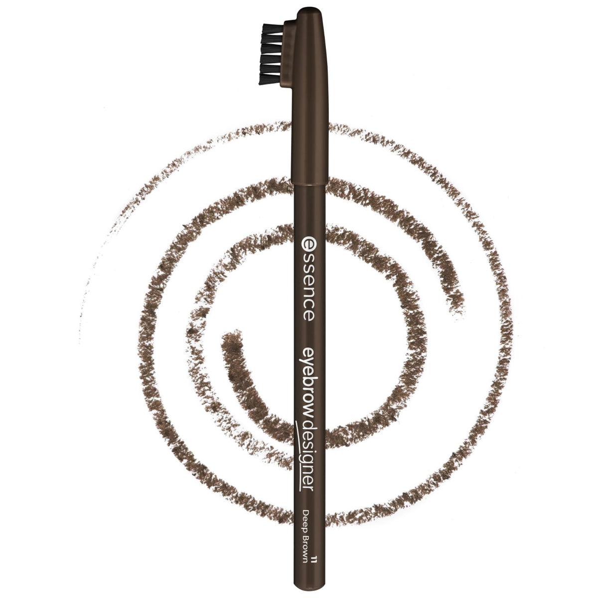 Uzacu zīmulis essence eyebrow DESIGNER 11 deep brown, ar birstīti