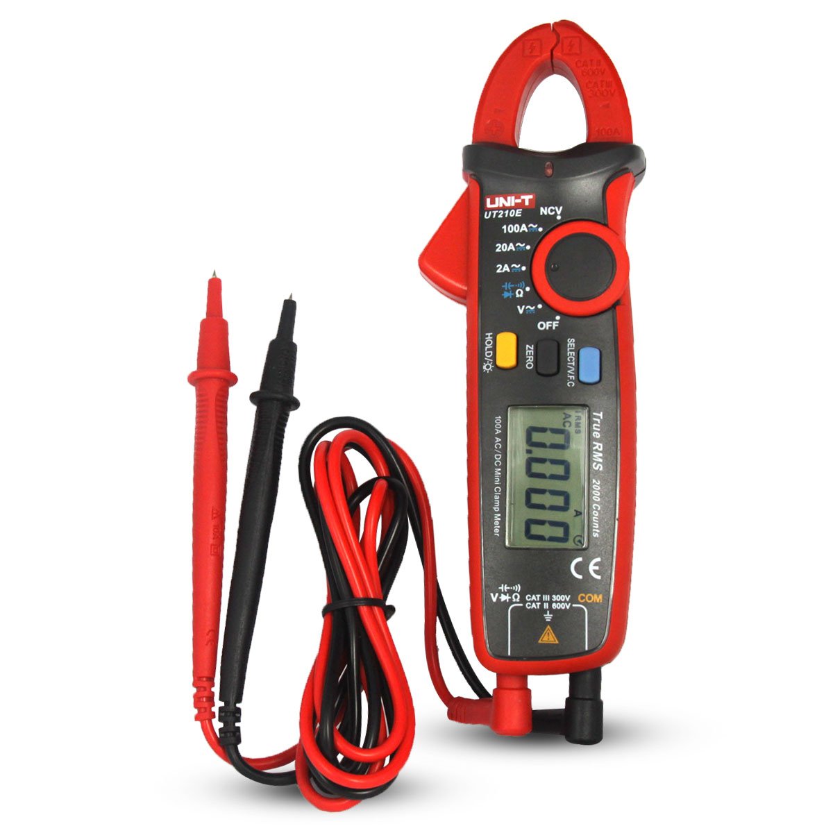 Strāvas mērījumu knaibles UNI-T UT210E, digitāls ampermetrs voltmetrs, automātisks AC DC multimeters