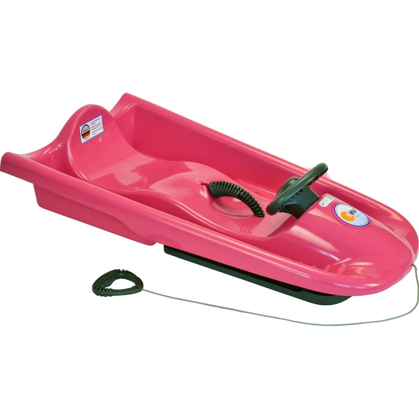 Stūrējamas ragavas KHW Snow Flyer Pink, dizaina bobslejs, Made in Germany