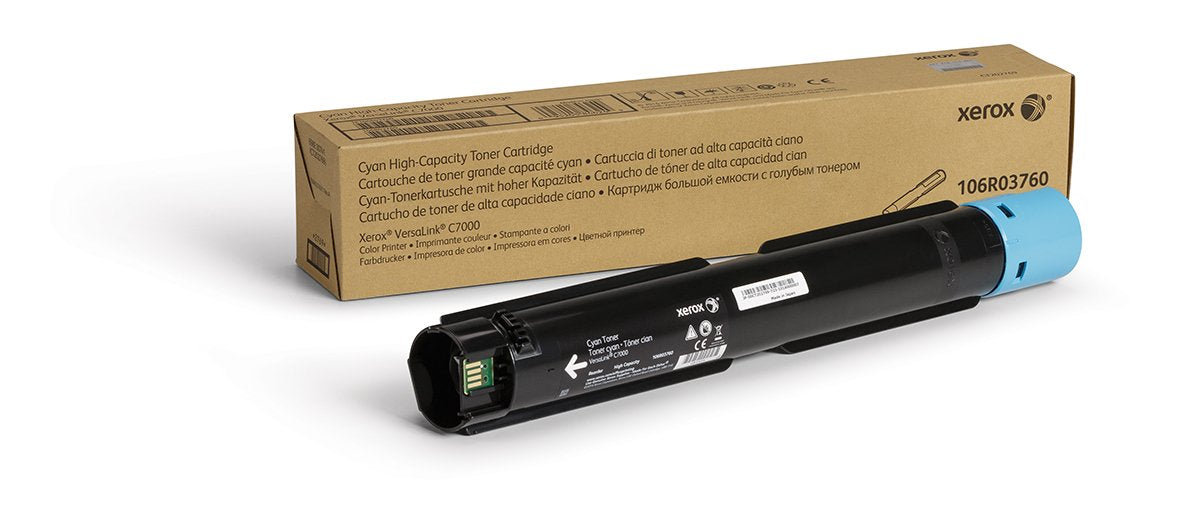 Xerox VersaLink C7000 Cyan High Capacity Toner Cartridge - 10,100 pages, reliable print quality, easy installation