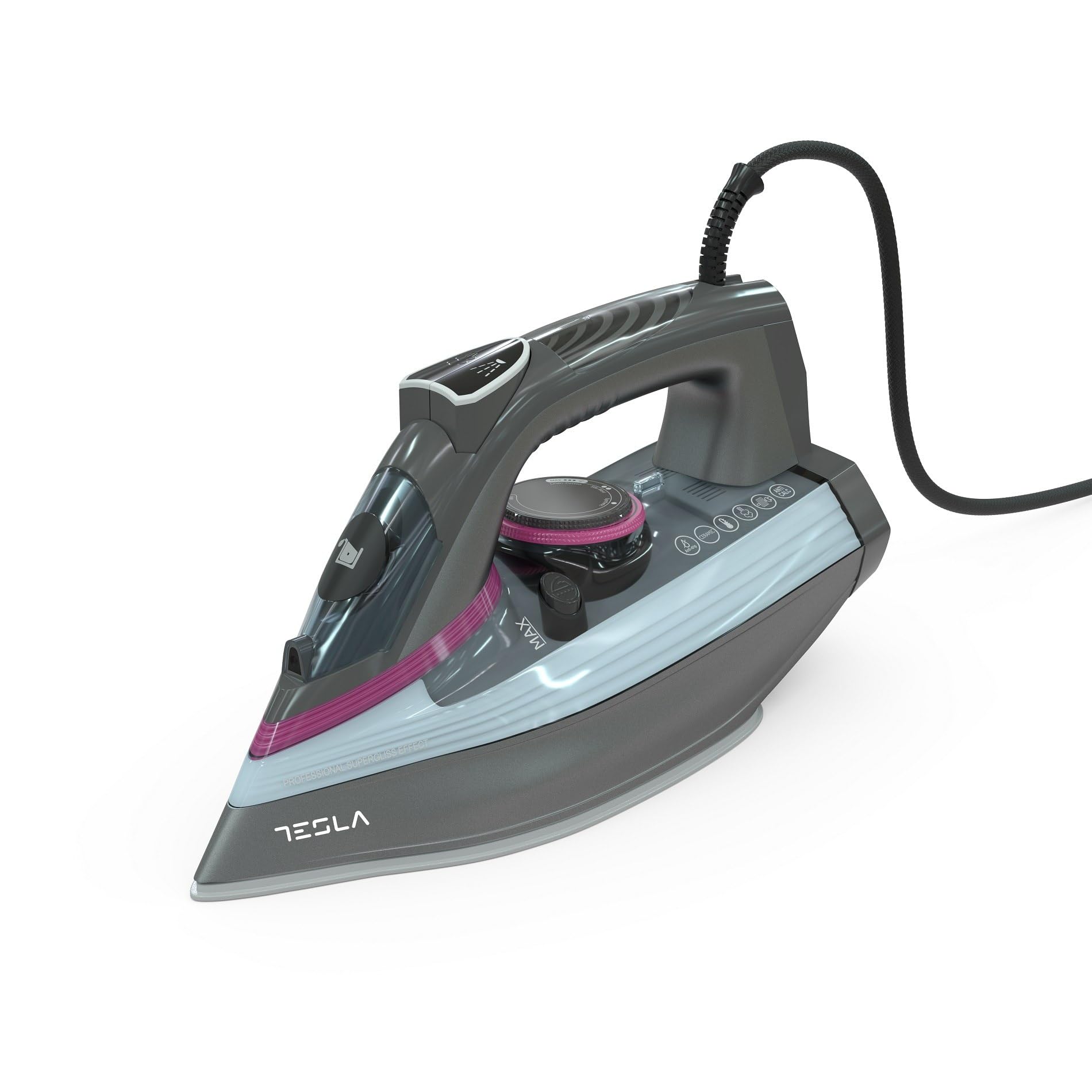 Tesla IR400GP gludeklis - 3100 W, 380 ml tvertne, nelīpoša keramikas zole, noplūdes droša tehnoloģija, pelēks