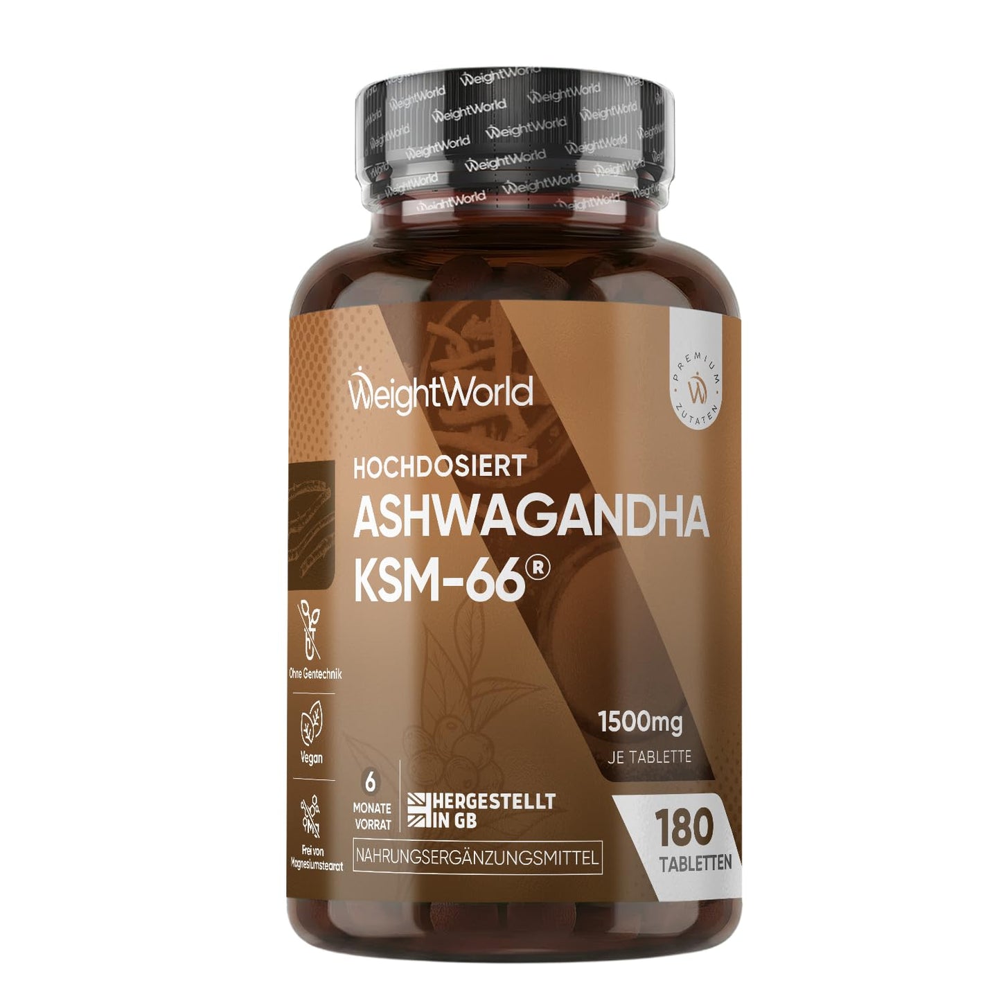Ašvagandas KSM-66 ekstrakts WeightWorld, 1500 mg, ikdienas lietošanai