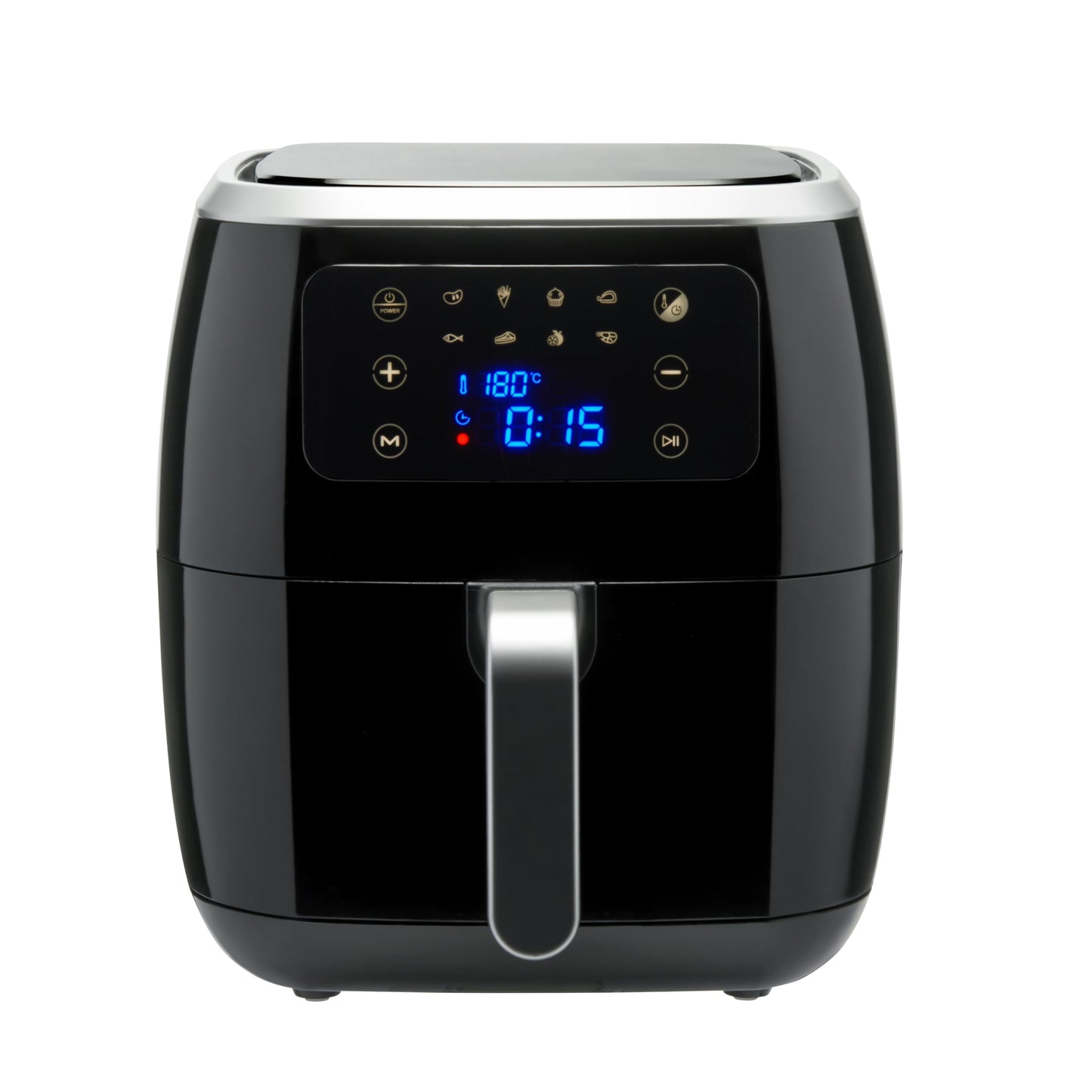 Amazon Basics 6L gaisa fritieris - digitālais skārienekrāns, 8 gatavošanas iestatījumi, melns.