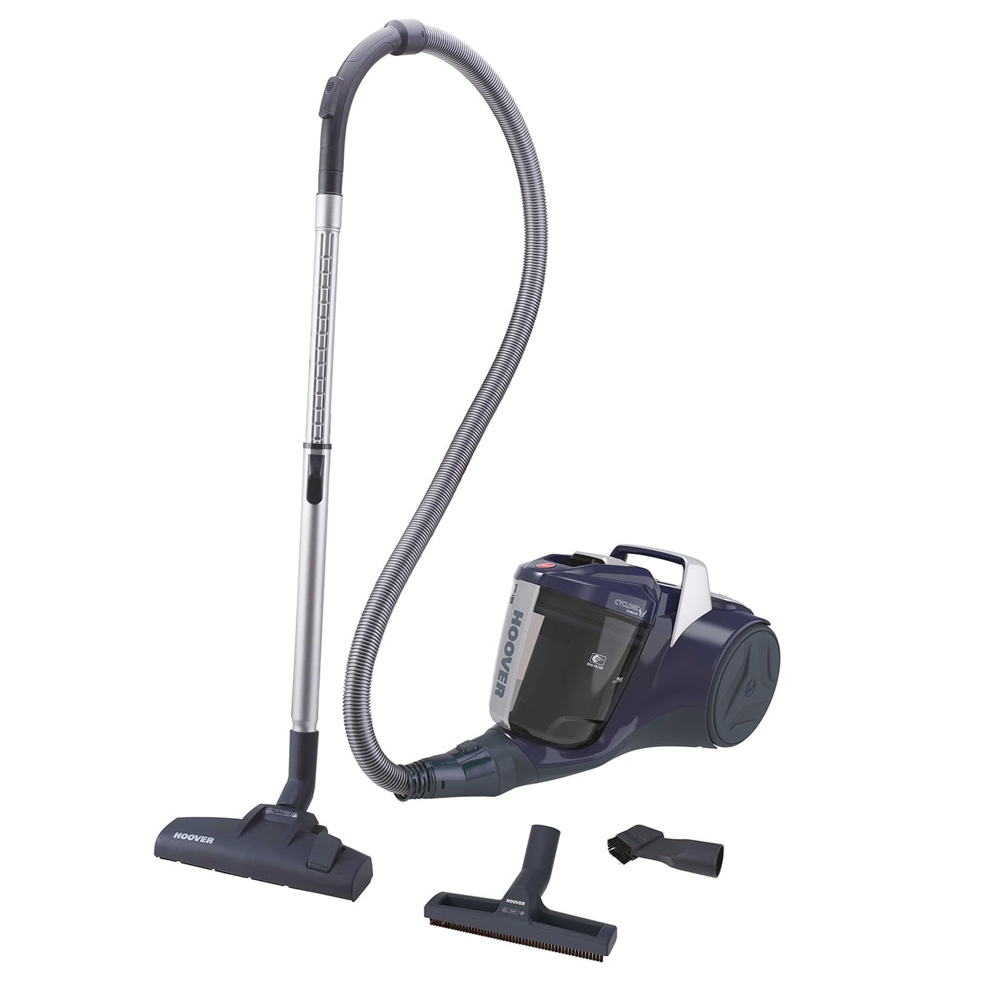 Hoover putekļsūcējs Breeze Home - universāla grīdas sprausla, ciklons, regulējams stienis, EPA filtrs, 5m kabelis.