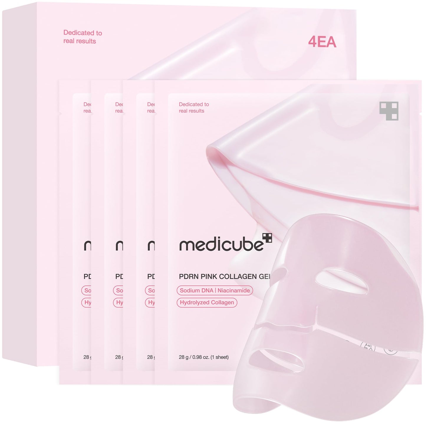 Sejas maska medicube Jelly Gel Maske PDRN Pink Kollagen ar laša DNS x4 – ādas tvirtināšanai, mitrināšanai, vēsinošs efekts