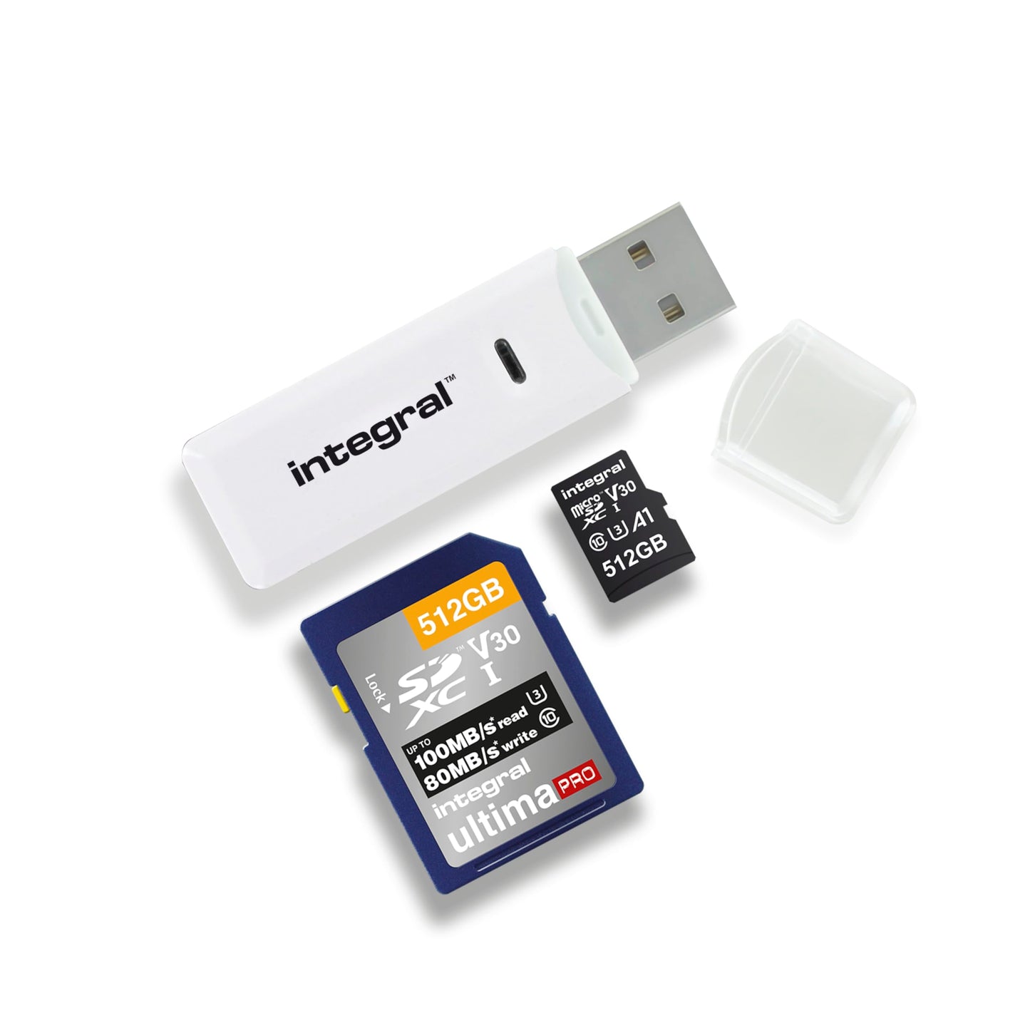 Integrālais USB 2.0 karšu lasītājs - ātrs datu pārsūtīšana, saderīgs ar vairākām kartēm, kompakts dizains.