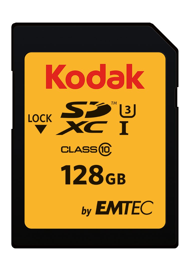 Emtec Kodak SDHC 128GB - Class 10, high-speed storage for cameras and devices, reliable performance and large capacity.