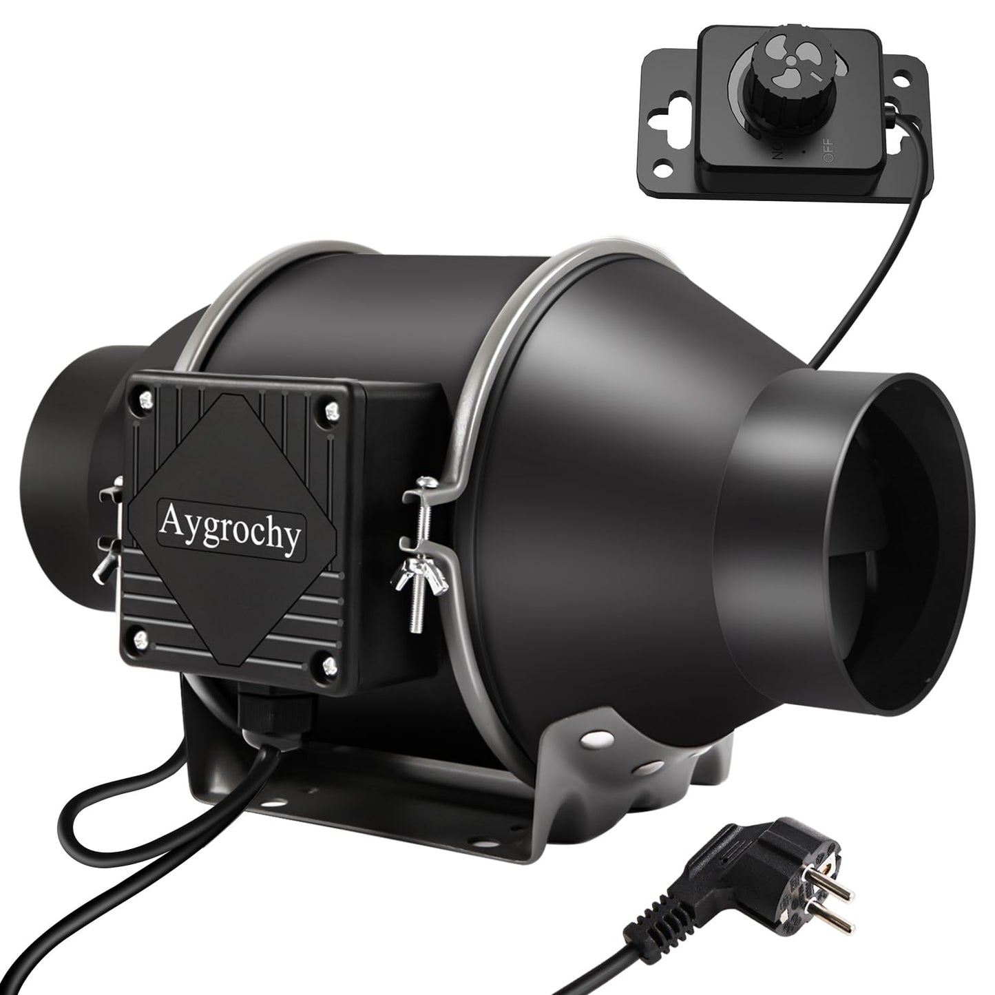 Aygrochy 100mm cauruļventilators, kluss ventilators audzēšanas teltij un garāžai