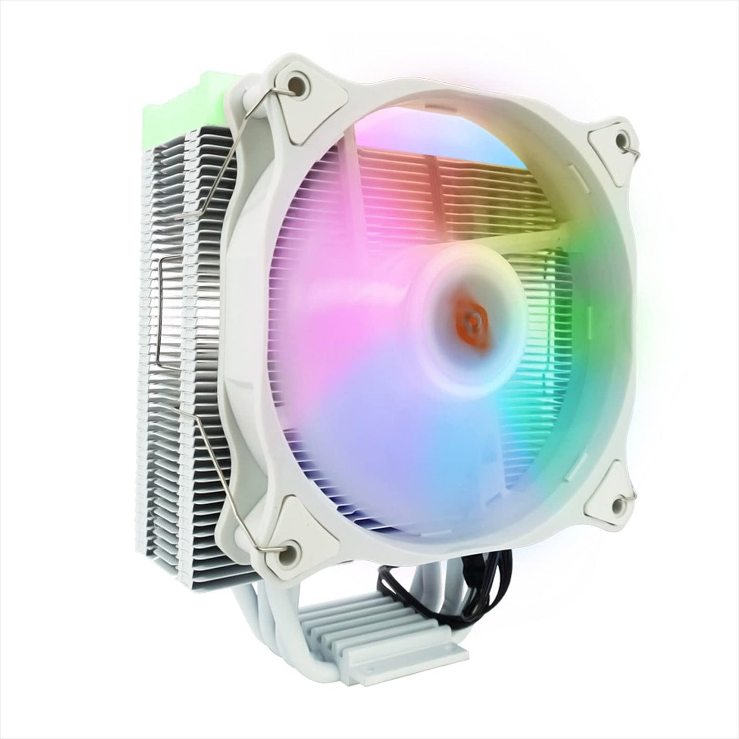 Noua Numb Weiß CPU dzesētājs - 4 tiešā kontakta siltuma caurules, 120mm PWM ARGB ventilators, TDP 120W, saderīgs ar LGA un AM procesoriem.
