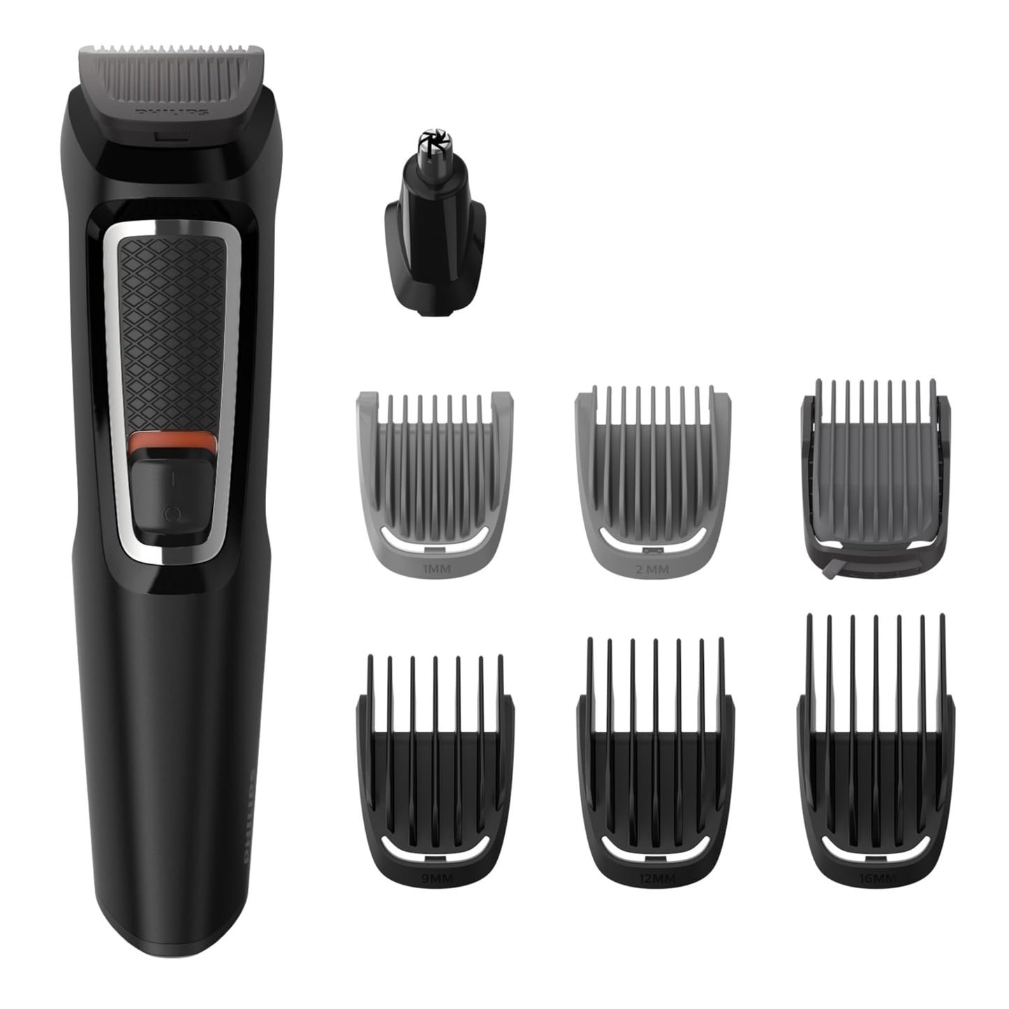 Philips Series 3000, Viss vienā trimmeris, 7-in-1 Multigroom, viegla stila veidošana sejai un matiem, 11 garuma iestatījumi (0,5–16 mm), modelis MG3730/15